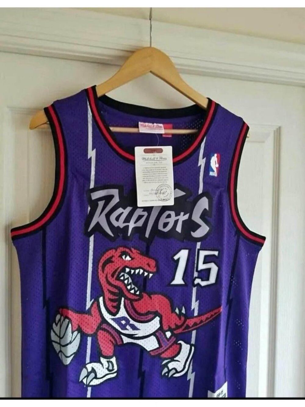 NBA 1998-99 Toronto Raptors Vince Carter #15 Jersey 3XL Mitchell & Ness Purple
